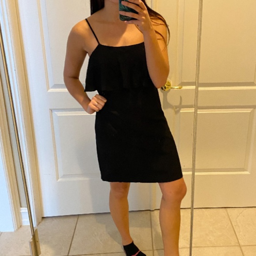 Jcrew ruffle dress with adjustable straps